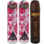 Kit 2 Perfumes Cuba Deluxe Prime Edp Feminino 100ml