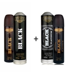 Ficha técnica e caractérísticas do produto Kit 2 Perfumes Cuba Prime 100ml cada | Black + Individual Black