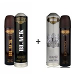 Ficha técnica e caractérísticas do produto Kit 2 Perfumes Cuba Prime 100ml Cada Black + Legend