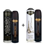 Ficha técnica e caractérísticas do produto Kit 2 Perfumes Cuba Prime 100ml Cada Diamond + Eiffel Centennial