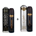 Ficha técnica e caractérísticas do produto Kit 2 Perfumes Cuba Prime 100ml cada | Diamond + Gold