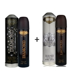 Ficha técnica e caractérísticas do produto Kit 2 Perfumes Cuba Prime 100ml cada | Diamond + Legend