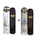 Ficha técnica e caractérísticas do produto Kit 2 Perfumes Cuba Prime 100ml cada | Eiffel Centennial + Legend 