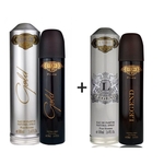 Ficha técnica e caractérísticas do produto Kit 2 Perfumes Cuba Prime 100ml cada | Gold + Legend
