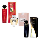 Ficha técnica e caractérísticas do produto Kit 3 Perfumes La Rive Lançamento In Woman Red + Cute + Miss Dream Edp Feminino