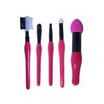 Ficha técnica e caractérísticas do produto Kit Pincel de Maquiagem e Blush - 5 Peças - Blush Color