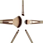Ficha técnica e caractérísticas do produto Kit Pincel para Maquiagem 5 Peças Bronze Miss Frandy