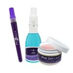 Ficha técnica e caractérísticas do produto Kit Piubella Pink Gel Lu2 33Gr Caneta Primer e Prep Spray