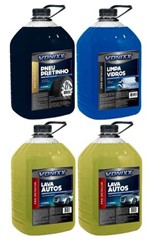 Ficha técnica e caractérísticas do produto Kit Pneu Pretinho Shampoo Lava Auto Limpa Vidro 5l Vonixx