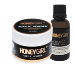 Ficha técnica e caractérísticas do produto Kit Po Acrilico + Monomer Honey Girl
