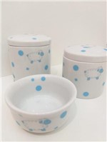 Kit Porcelana Carneirinhos Azul