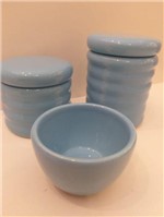 Ficha técnica e caractérísticas do produto Kit Porcelana Ondulado Azul Escuro