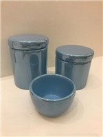 Ficha técnica e caractérísticas do produto Kit Porcelana Perolado Azul - Rossi Nieri