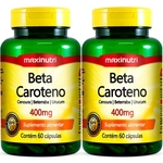 Ficha técnica e caractérísticas do produto Kit 2 Potes Beta Caroteno 400Mg 60 Cápsulas Maxinutri