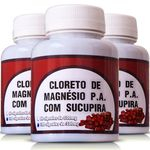 Ficha técnica e caractérísticas do produto Kit 3 Potes Cloreto De Magnésio P.A. E Sucupira 500Mg 100Cps