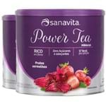 Ficha técnica e caractérísticas do produto Kit 2 Power Tea Chá Hibiscus Frutas Vermelhas 200g Sanavita