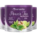 Kit 3 Power Tea Mate Verde & Matchá Limão com Gengibre 200g Sanavita