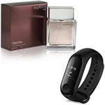 Ficha técnica e caractérísticas do produto Kit Presente com Perfume Euphoria For Men 100ml- Calvin Klein e Pulseira Inteligente Mi Band 3 Xiaomi