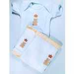 Ficha técnica e caractérísticas do produto Kit Presente 3pçs Bebê Urso Dourado- Minas Rey