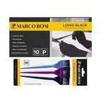 Ficha técnica e caractérísticas do produto Kit Profissional com 3 pincéis para tintura + 10 Luvas Black para processos químicos - Marco Boni
