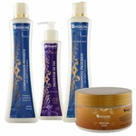 Ficha técnica e caractérísticas do produto Kit Progress Shampoo Condicionador Protetor Fios Mascara Sos Midori - Kit 04