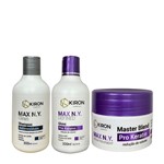 Ficha técnica e caractérísticas do produto Kit Progressiva Defined 300ml + Botox Pro Keratin 300g + Shampoo Antirresíduos 300ml Kiron Cosméticos Max N.Y.
