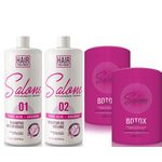 Ficha técnica e caractérísticas do produto Kit Progressiva Salone Efeito Liso Sedoso + 02 Botox Capilar Salone White 1kg