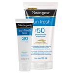Ficha técnica e caractérísticas do produto Kit Protetor Neutrogena Sun Fresh FPS 50 120mL + Facial FPS 30 50g