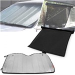 Ficha técnica e caractérísticas do produto Kit Protetor Solar Automotivo Para-brisa Prata + para Sol Retrátil Cortina Lateral Traseira Ventosa - Luxcar