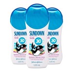 Ficha técnica e caractérísticas do produto Kit 3 Protetor Solar Johnson`s Sundown Kids FPS 30 120ml