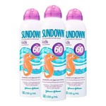 Ficha técnica e caractérísticas do produto Kit 3 Protetor Solar Sundown Kids Spray Contínuo FPS 60 150ml