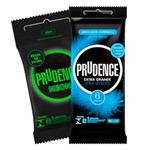 Ficha técnica e caractérísticas do produto Kit Prudence Preservativo Extra Grande Ultra Sensível + Preservativo Neon