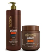 Ficha técnica e caractérísticas do produto Kit Queravit Shampoo Hidratante 1 Litro + Máscara 500g - Bio Extratus