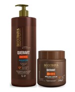 Ficha técnica e caractérísticas do produto Kit Queravit Shampoo Hidratante 1 Litro + Máscara 250g - Bio Extratus