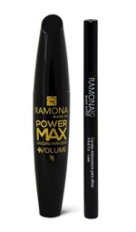Kit Ramona Cosméticos Caneta Delineadora Carbon Black + Máscara Power Max Volume