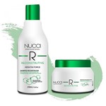 Kit Reconstrutor Capilar Keratin Force Shampoo Máscara Nucci 2x 250ml