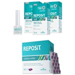 Ficha técnica e caractérísticas do produto Kit Reposit 30caps + 3x Reposit Nails 7,5ml Kress para Tratamento das Unhas e dos Cabelos