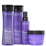 Kit Revlon Professional Be Fabulous C.R.E.A.M. Lightweight Spray (4 Produtos)