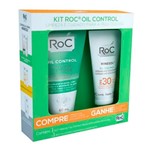 Kit Roc Minesol Oil Control Protetor Solar Facial Sérum Antioxidante FPS30 50g + Gel de Limpeza Intensive Cleanser 60ml