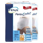 Ficha técnica e caractérísticas do produto Kit Roupa Íntima Tena Pants Confort P/M 16 Tiras
