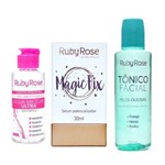 Ficha técnica e caractérísticas do produto Kit Ruby Rose - Agua Micelar - Serum Magic Fix e Tônico Facial