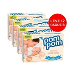 Ficha técnica e caractérísticas do produto Kit Sabonete Infantil Pom Pom Baby Leite e Mel 80g Leve 12 Pague 8