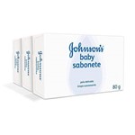 Kit Sabonete Johnson's Baby 80g - Leve 4 Pague 3