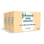 Ficha técnica e caractérísticas do produto Kit Sabonete Johnson's Baby Óleo de Amêndoas 80g Leve 3 Pague 2