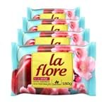 Ficha técnica e caractérísticas do produto Kit Sabonete La Flore Davene Flor de Cereja 180g 4 Unidades