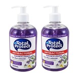 Kit 6 Sabonete Líquido Antibacteriano para Mãos Total Protect Lavanda Vanilla 500ml - Elimina 99,9% das Bactérias - Sanol