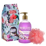 Ficha técnica e caractérísticas do produto Kit Sabonete Líquido Fiorucci Unique Orquídea e Água de Coco 500ml + Esponja de Banho