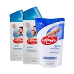 Ficha técnica e caractérísticas do produto Kit 2 Sabonete Líquido Mãos Lifebuoy Cream 250ml + 1 Refil 220ml