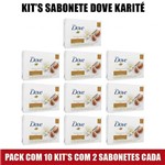 Ficha técnica e caractérísticas do produto Kit Sabonetes Dove Karité com 2 Unds de 90g - Pack com 10 Kit's