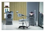 Ficha técnica e caractérísticas do produto Kit Salão Completo: Cadeira Lavatório Carrinho - Dompel - Gray Suit